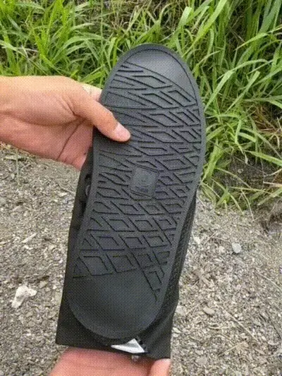 Foldable rain shoe covers worn over regular footwear