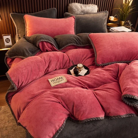 Luxurious Velvet Duvet Cover Set Soft Plush Bedding Comfort - Image 14