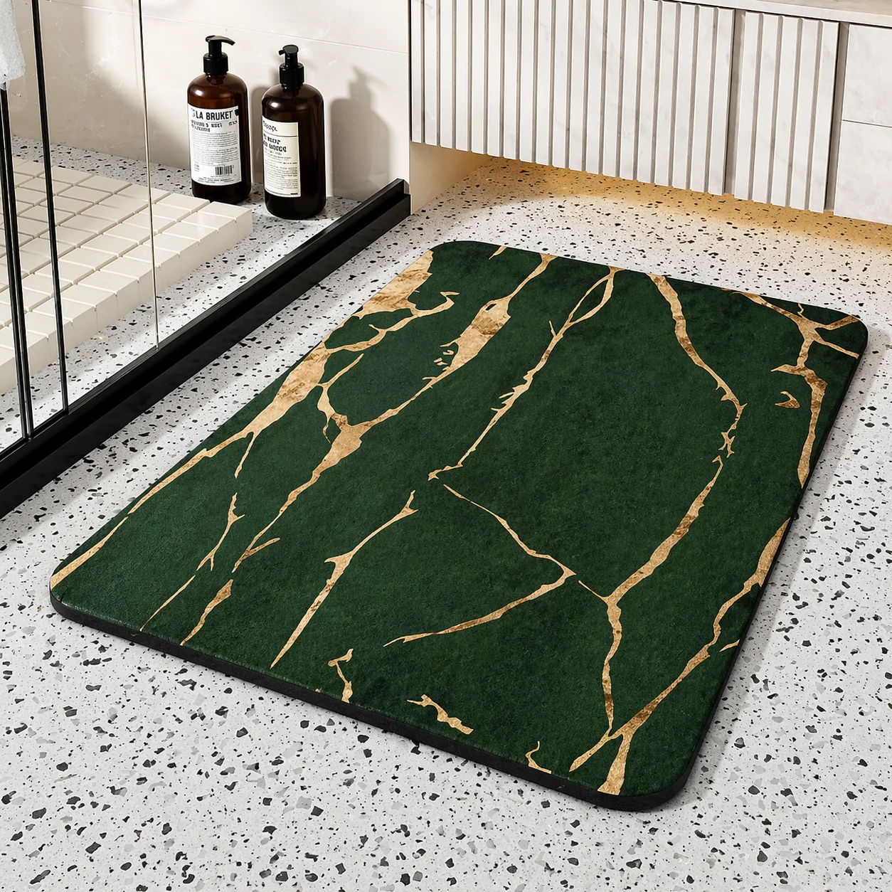 Non Slip Bath Mat Quick Dry Stone Absorbent Bathroom Mat - Image 3